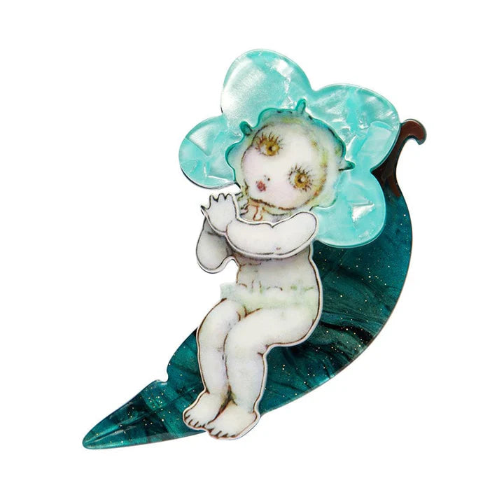 Erstwilder - Blue Petal Baby Brooch - May Gibbs Christmas (2023) - Gift With Purchase