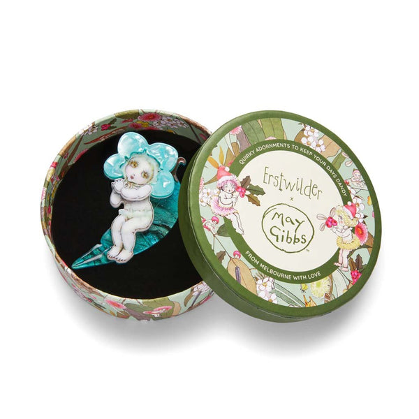Blue Petal Baby Brooch by Erstwilder x May Gibbs Christmas (2023) - GWP