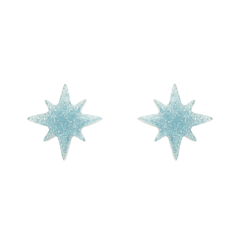 Erstwilder - Atomic Star Glitter Stud Earrings - Blue