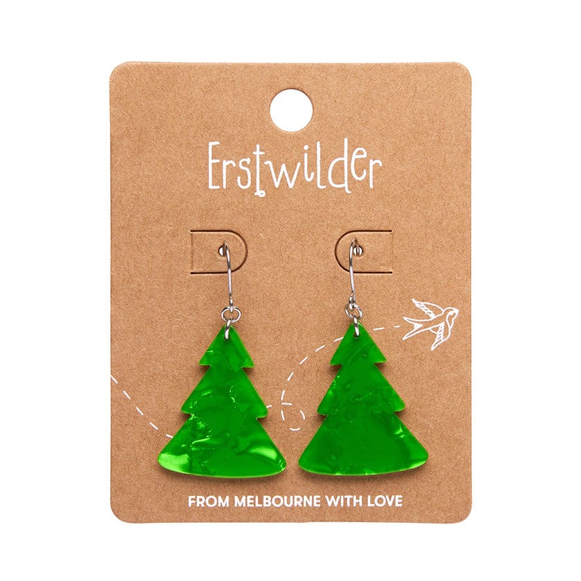 Erstwilder - Tree Ripple Drop Earrings - Green