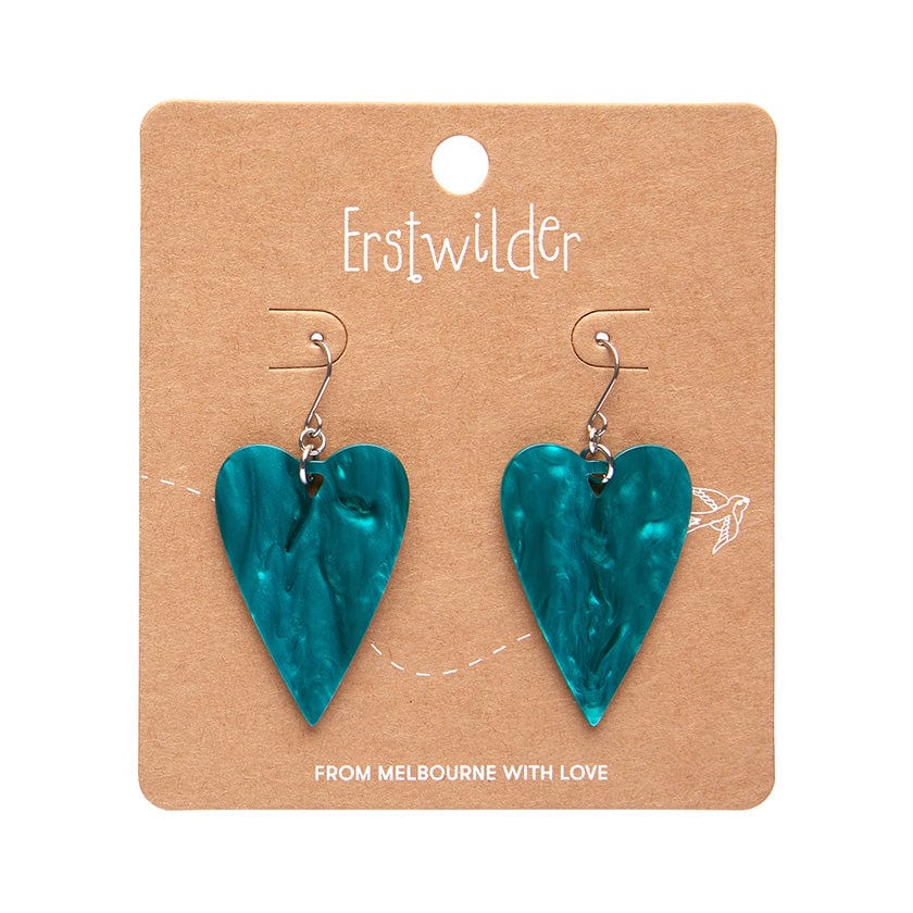 Erstwilder - From the Heart Essential Drop Earrings - Green