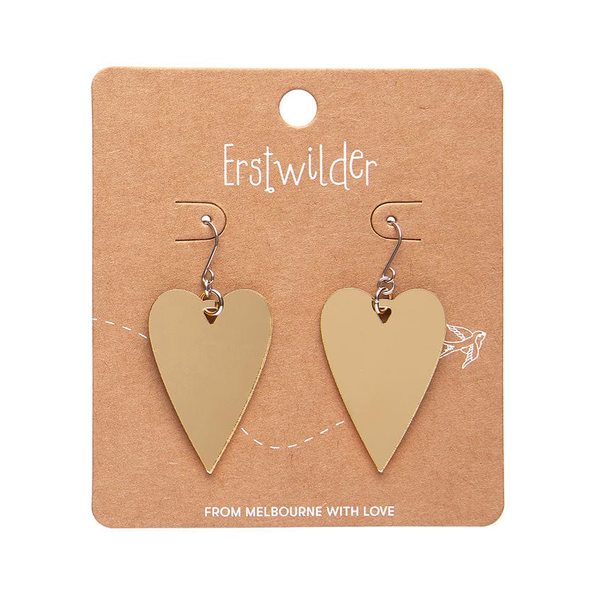 Erstwilder - From the Heart Essential Drop Earrings - Gold