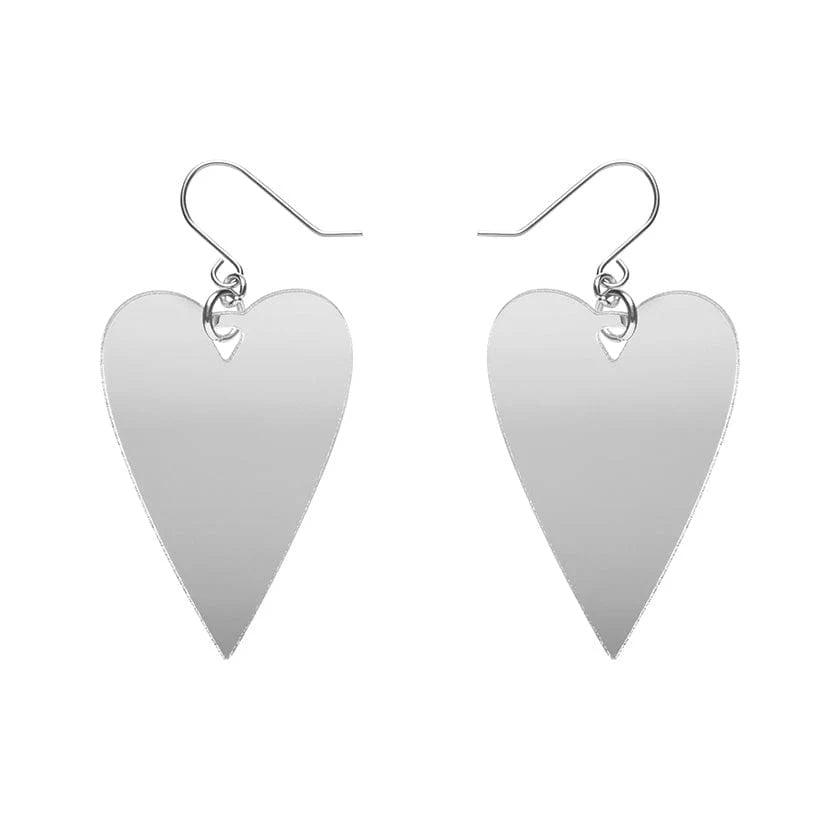 Erstwilder - From the Heart Essential Drop Earrings - Silver