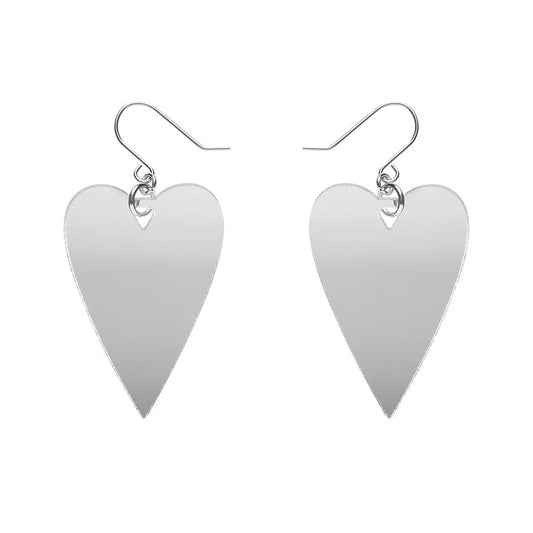 Erstwilder - From the Heart Essential Drop Earrings - Silver