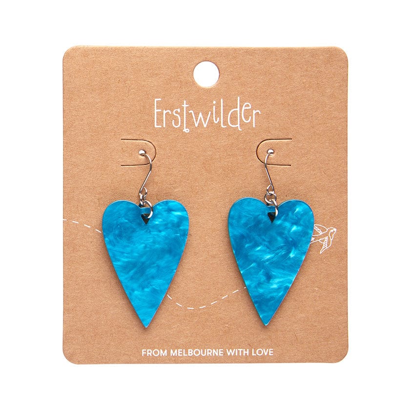 Erstwilder - From the Heart Essential Drop Earrings - Blue