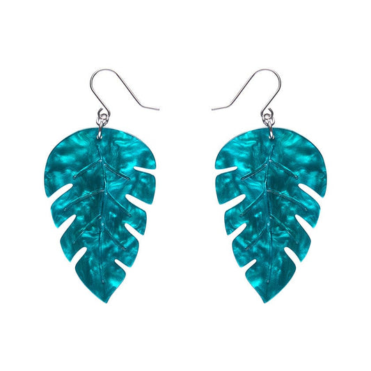 Erstwilder - Large Leaf Essential Drop Earrings - Green