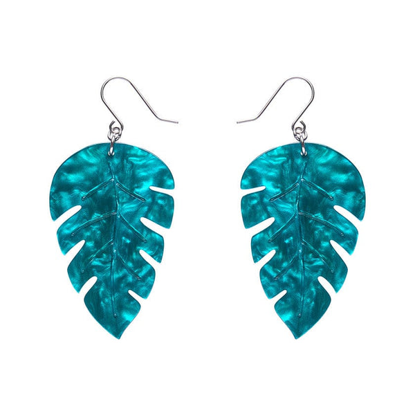 Erstwilder - Large Leaf Essential Drop Earrings - Green