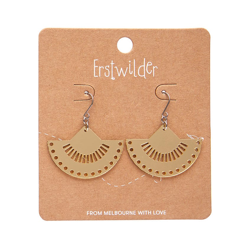 Erstwilder - Boho Fan Essential Drop Earrings - Gold