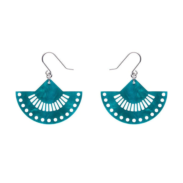 Erstwilder - Boho Fan Essential Drop Earrings - Green