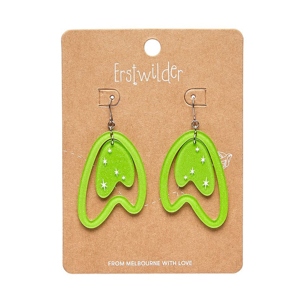 Erstwilder - Atomic Boomerang Drop Earrings - Green