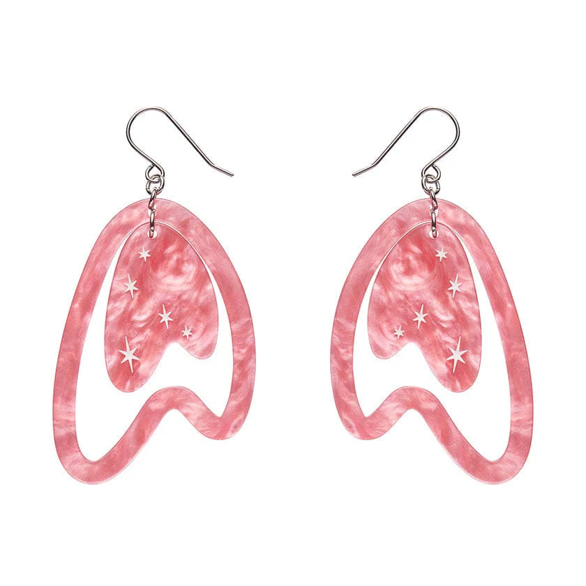 Erstwilder - Atomic Boomerang Drop Earrings - Pink