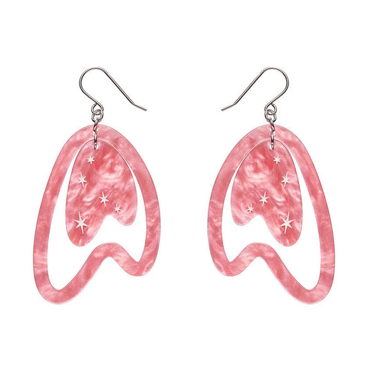 Erstwilder - Atomic Boomerang Drop Earrings - Pink