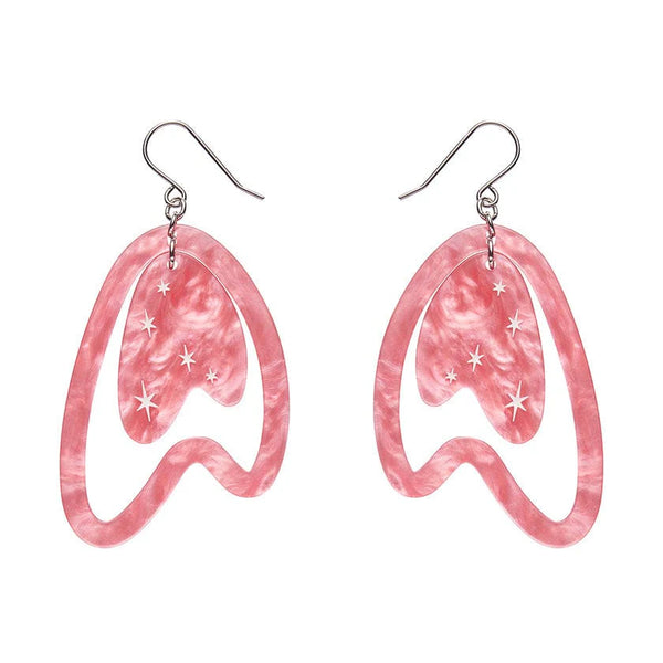 Erstwilder - Atomic Boomerang Drop Earrings - Pink