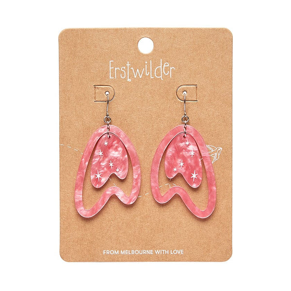 Erstwilder - Atomic Boomerang Drop Earrings - Pink