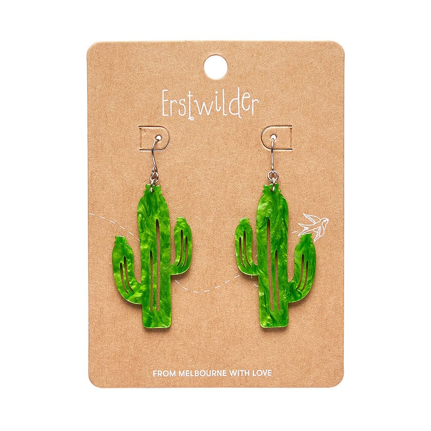 Erstwilder - Cactus Drop Earrings - Light Green