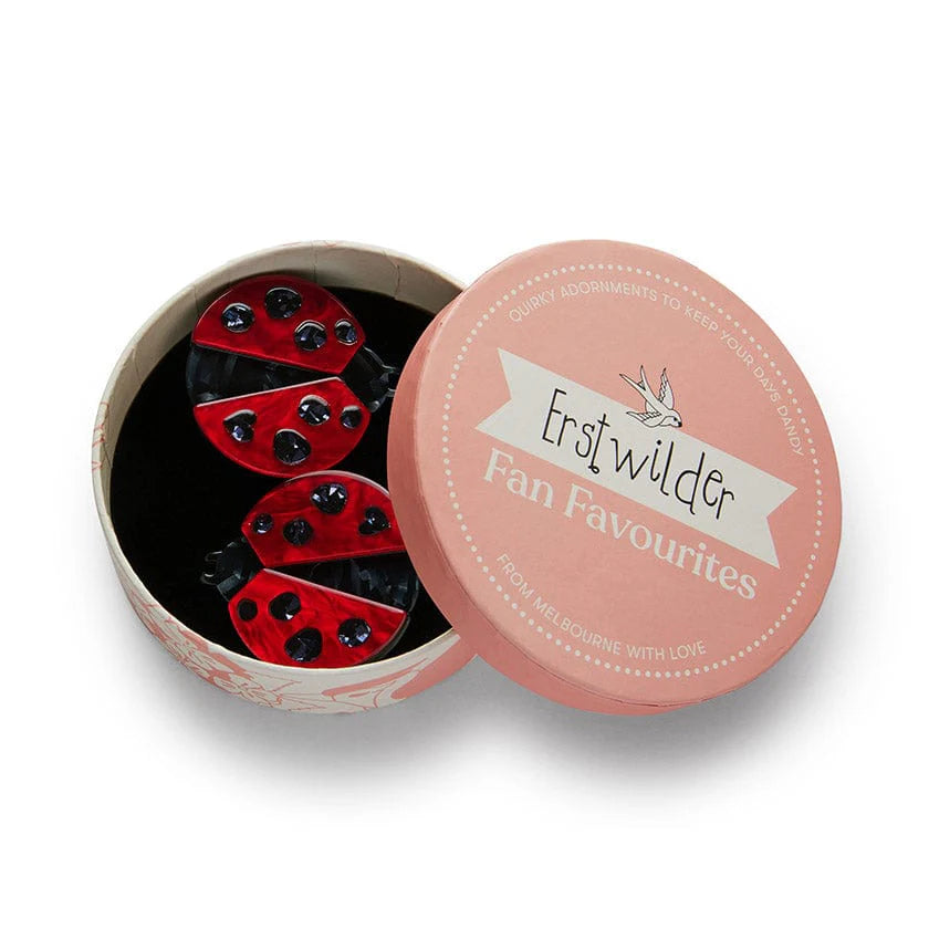 Erstwilder - Lou-Lou Ladybug Hair Clips Set - 2 Piece - Fan Favorites (2022)