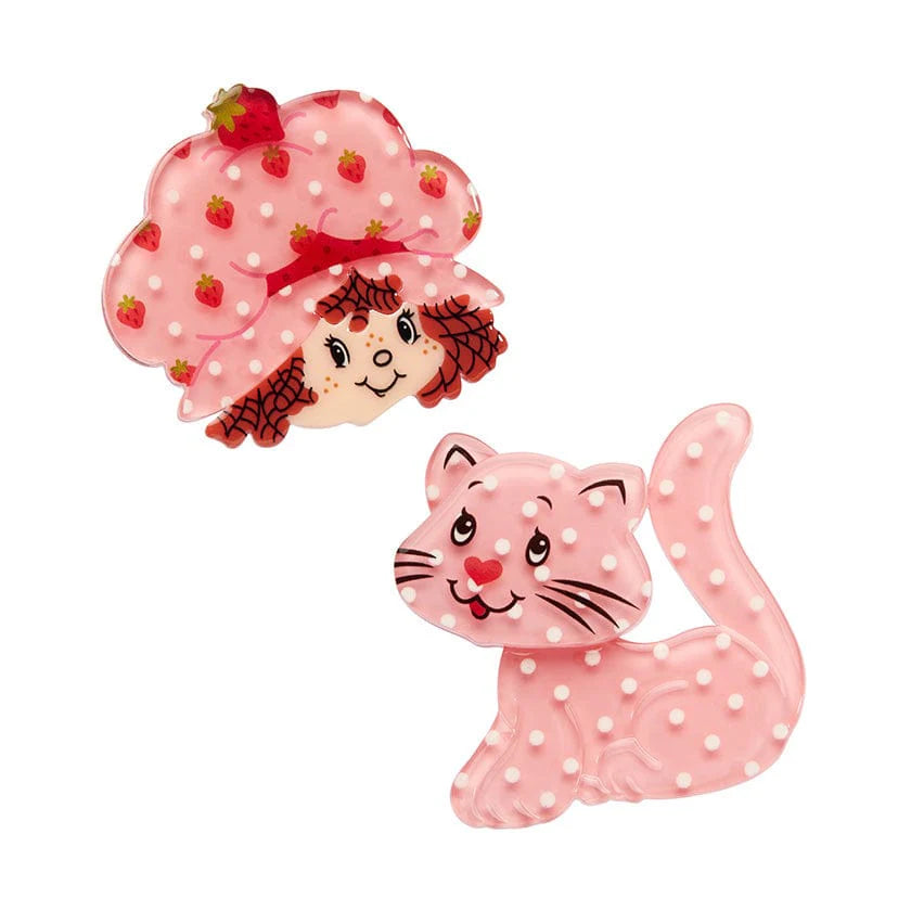 Erswilder x Strawberry Shortcake - Strawberries and Custard Hair Clips Set - 2 Piece