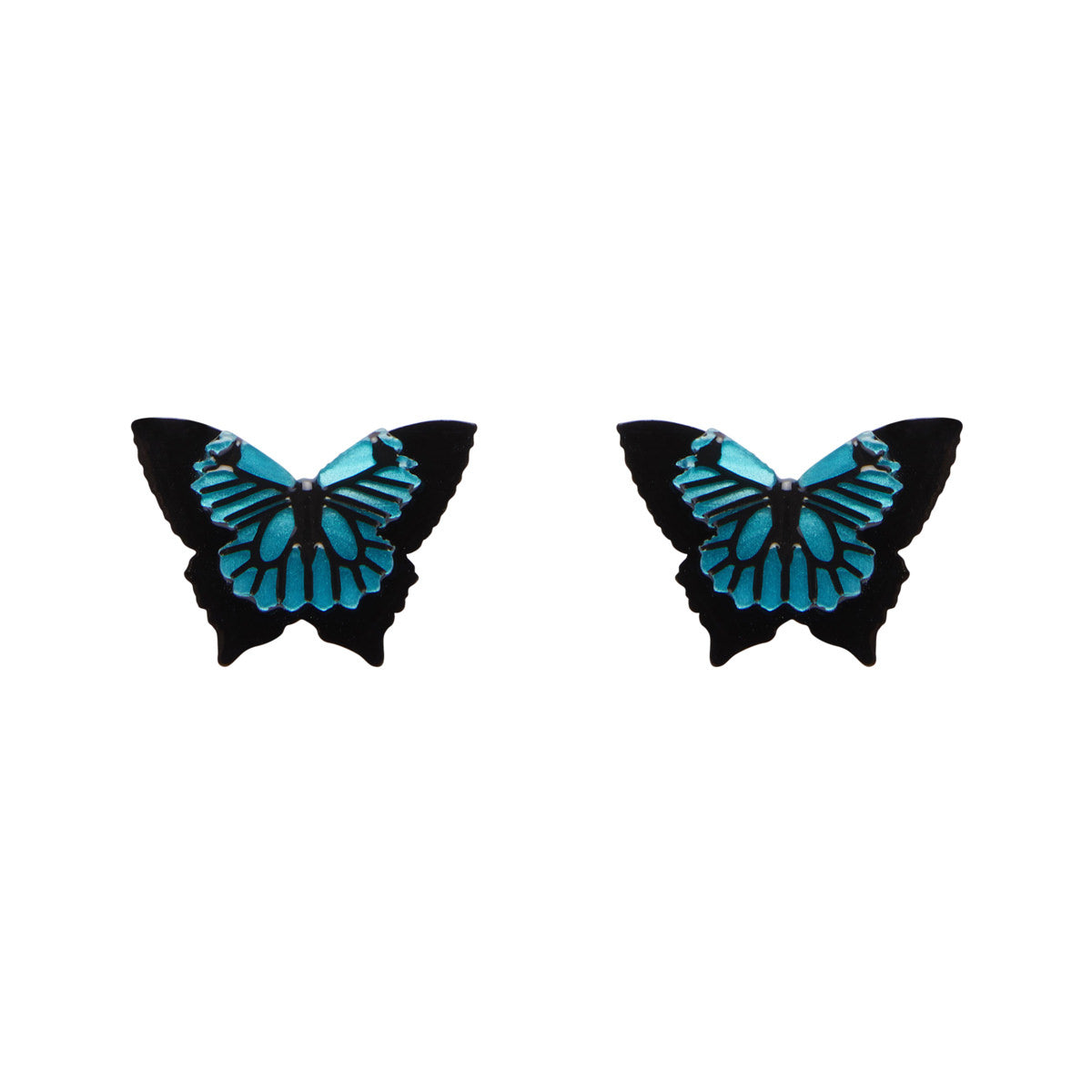 Erstwilder - Blue Emperor Butterfly Stud Earrings - Insects and Bugs (2020)