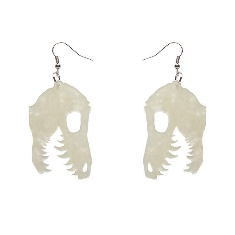 Erstwilder - Fossil Ripple Resin Drop Earrings - Cream