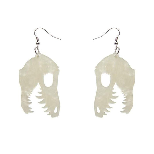 Erstwilder - Fossil Ripple Resin Drop Earrings - Cream