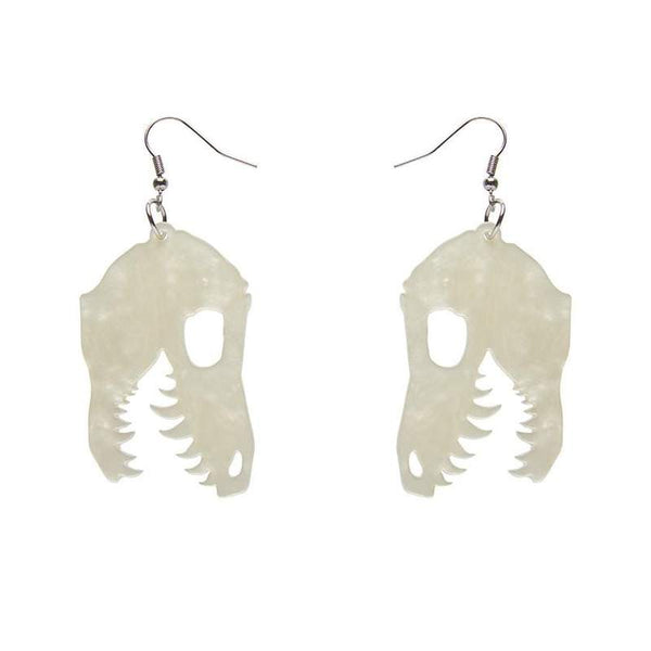 Erstwilder - Fossil Ripple Resin Drop Earrings - Cream