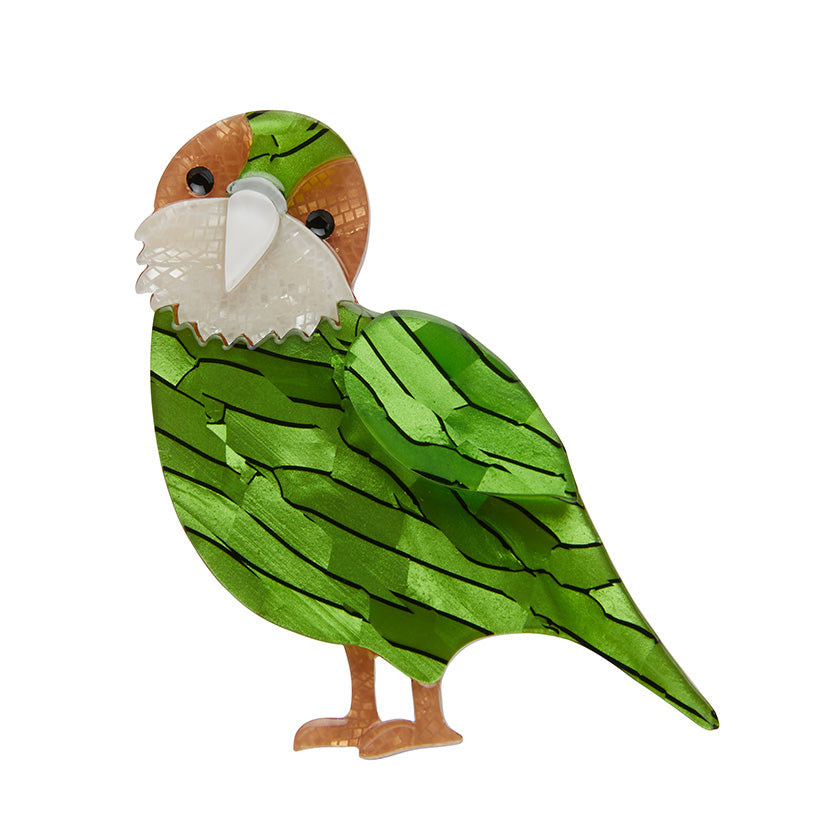 Erstwilder - Kakapo on Show Parrot Brooch - Endangered Animals (2019)