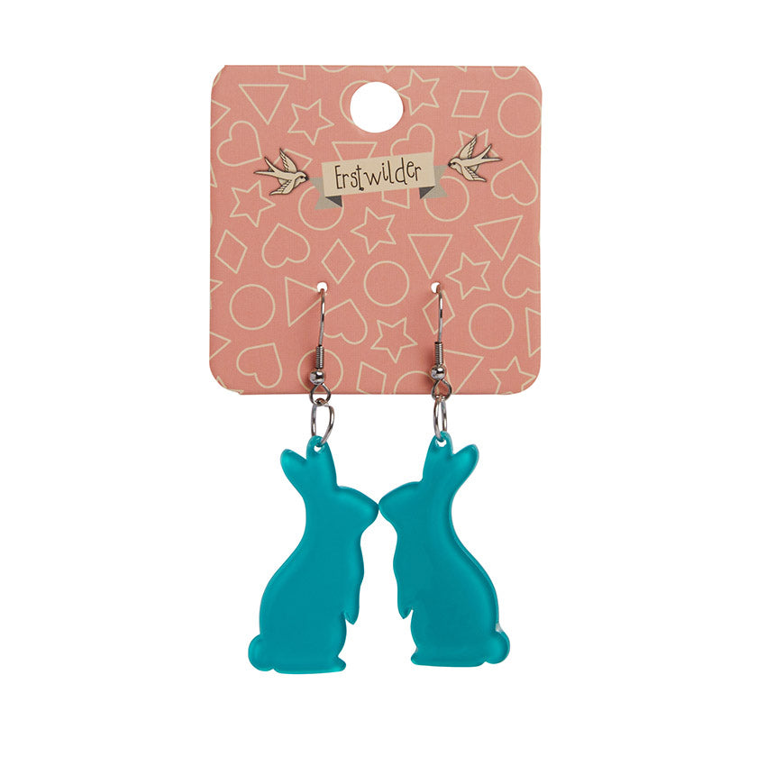 Erstwilder - Bunny Bubble Resin Drop Earrings - Teal