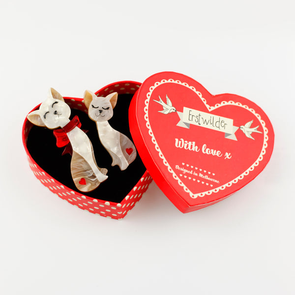 ***ON HOLD DO NOT PURCHASE** Fur-Ever Friends Cat Valentine Brooch By Erstwilder