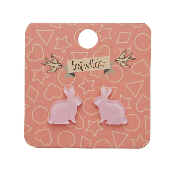 Erstwilder - Bunny Bubble Resin Stud Earrings - Pink