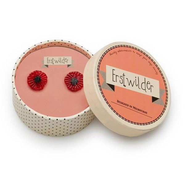 Erstwilder - Poppy Field Stud Earrings (Red) - Poppies (2017)