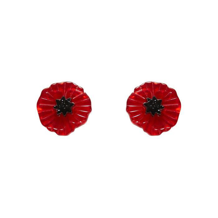 Erstwilder - Poppy Field Stud Earrings (Red) - Poppies (2017)
