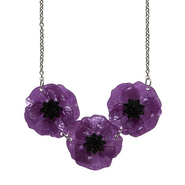 Erstwilder Poppy Field Necklace - Purple - (2017)