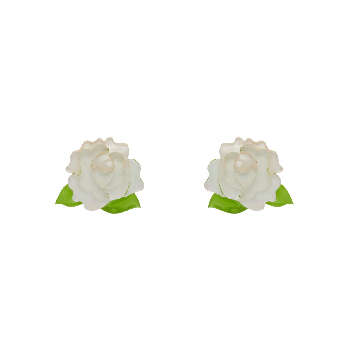 Erstwilder Juliet's Blooms White Rose Earrings - (2019)