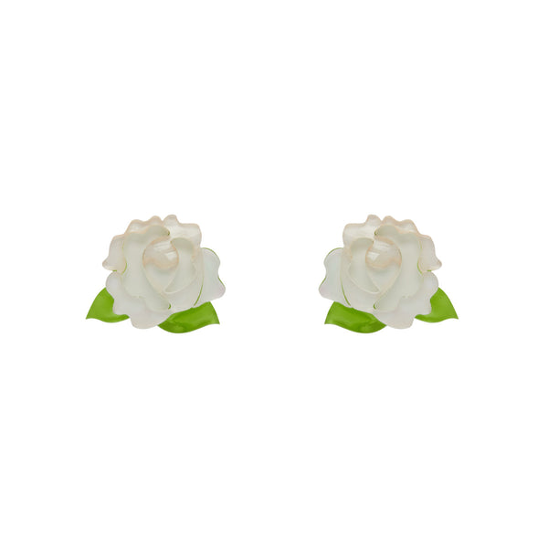 Erstwilder Juliet's Blooms White Rose Earrings - (2019)