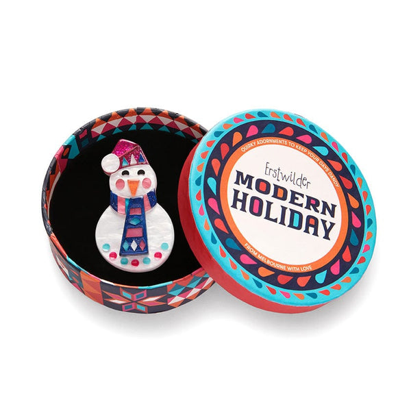 Erstwilder - Stay Frosty Snowman Brooch - Modern Holdiay (2022)