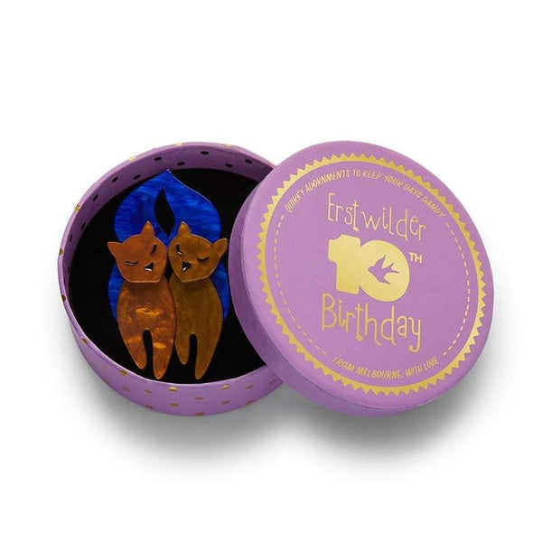 Erstwilder - The Lovecats Brooch - Erstwilder 10th Birthday (2021)