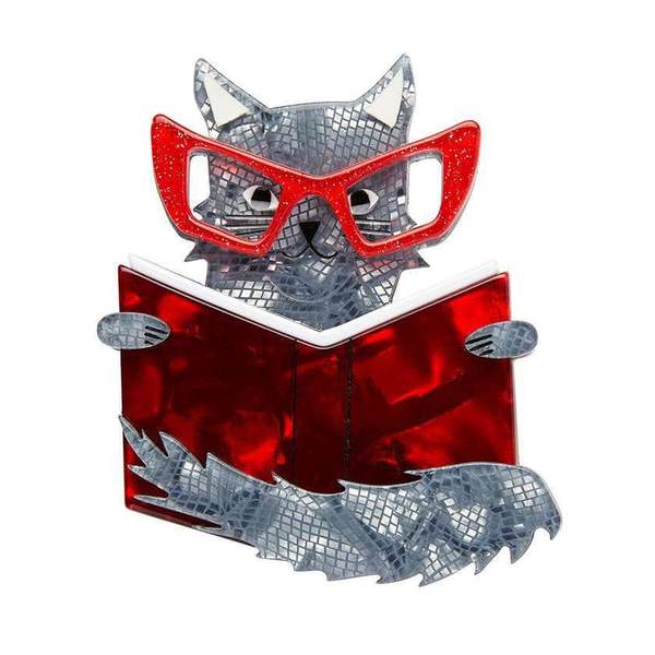 Erstwilder - Puss In Books (Red) Brooch  - Fan Favorites (2018)