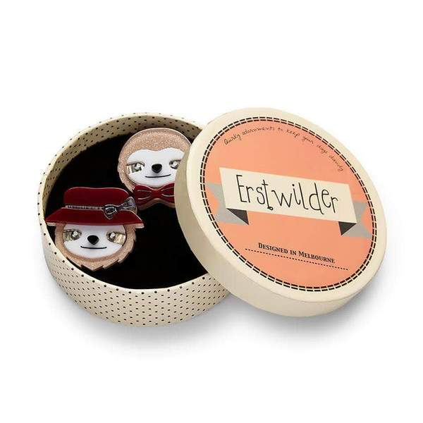 Erstwilder - The Slothertons Double Sloth Brooch Set - South American Socialites (2018)