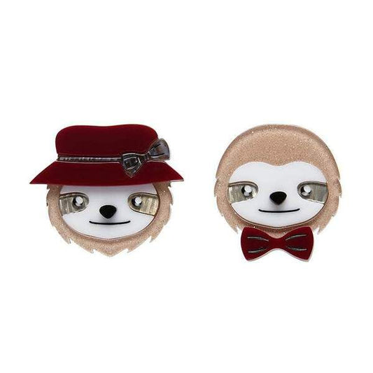 Erstwilder - The Slothertons Double Sloth Brooch Set - South American Socialites (2018)