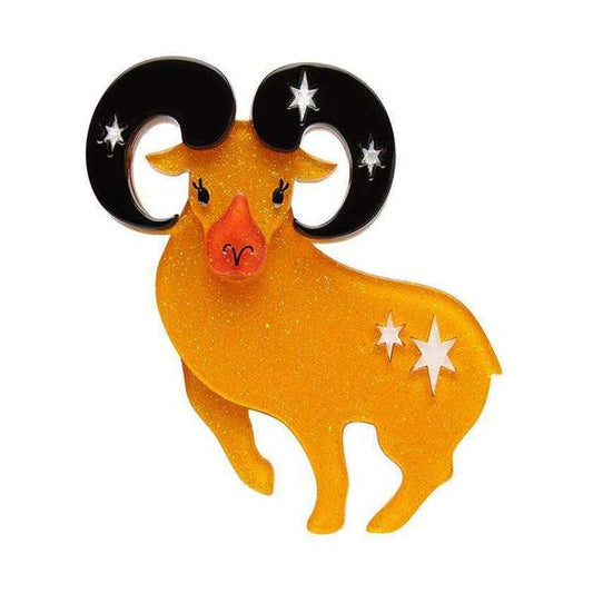 Erstwilder - Aries the Achiever Zodiac Golden Fleece Brooch - (2018)