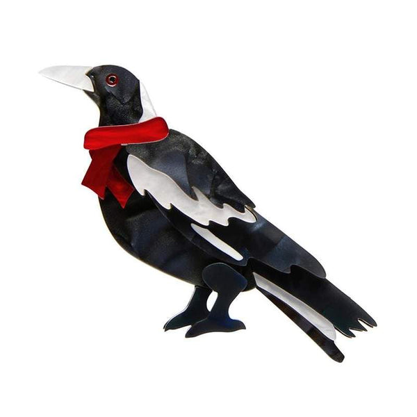 Erstwilder - Seasonal Song Bird Brooch - Magpie - Australian Christmas (2021)
