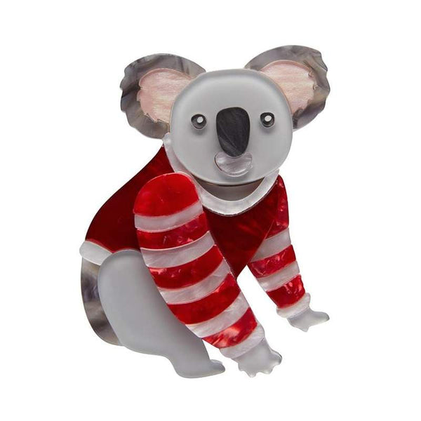 Comfy Christmas Koala Brooch by Erstwilder