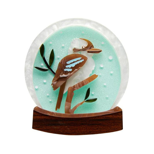 Erstwilder - Seasonal Merriment Kookaburra Snowglobe Brooch - An Australian Christmas (2021)