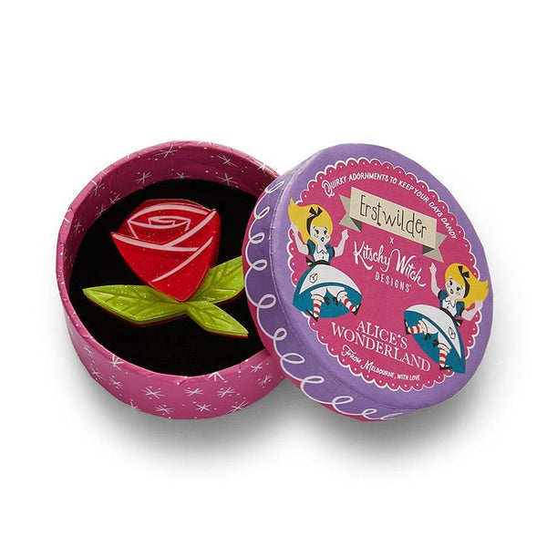 Erstwilder - Painted Rose Mini Brooch - Kitschy Witch Alice In Wonderland (2021)