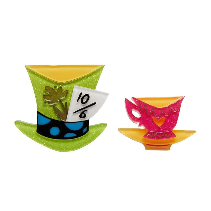 Erstwilder - Mad hatter's Tea Party Double Brooch - Kitschy Witch (2020)