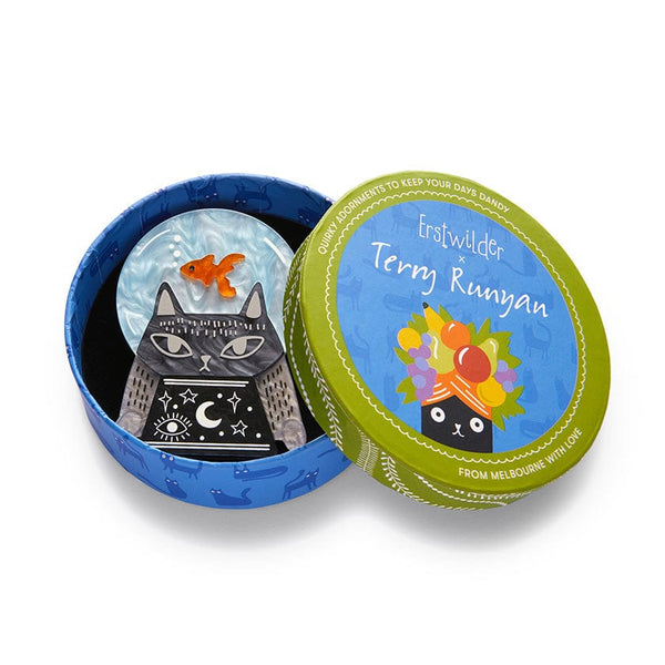 Erstwilder - Clairvoyant Cat Brooch - Terry Runyan (2023)
