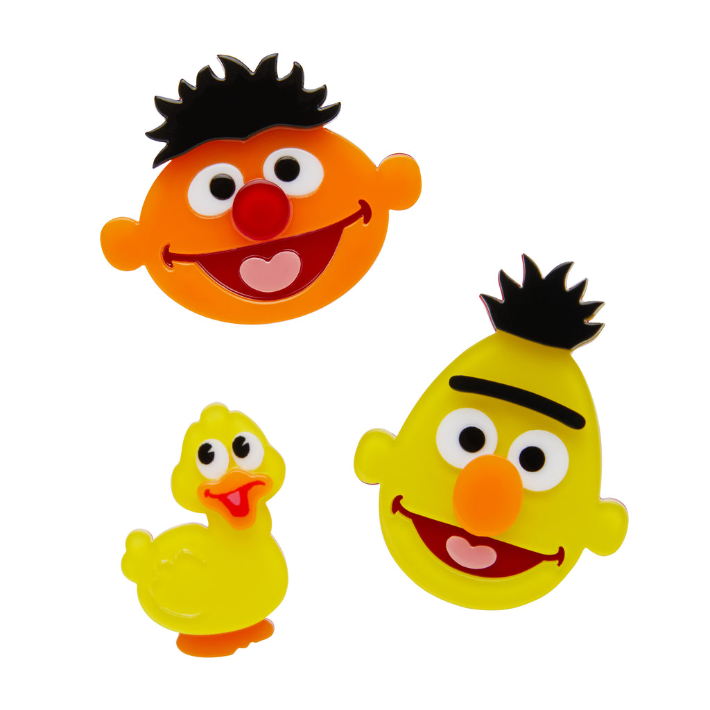 Bert & Ernie Rubber Ducky Brooch Set Erstwilder x Sesame Street (Copy)