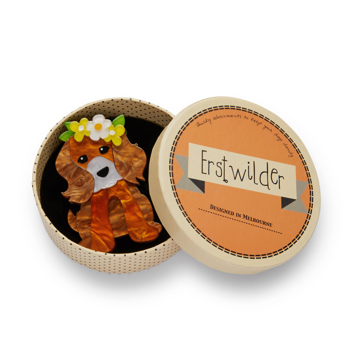 Erstwilder - Puppy Love Brooch - Erstwilder's Exuberant Easter Parade  (2020)