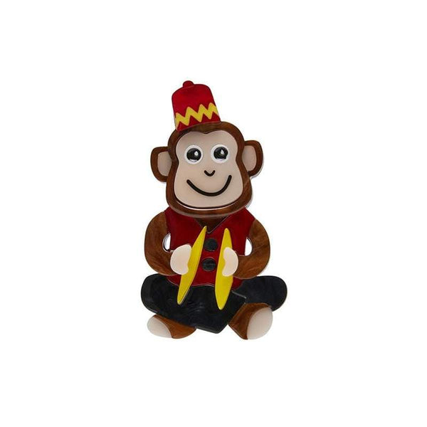 Erstwilder Charley Chimp Mini - Monkey - Brooch