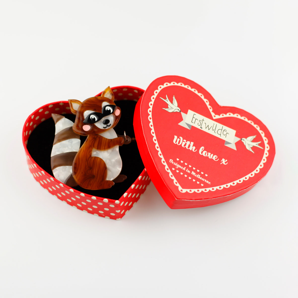 Erstwilder - Love Bandit Panda Brooch -  Valentine’s (2020)